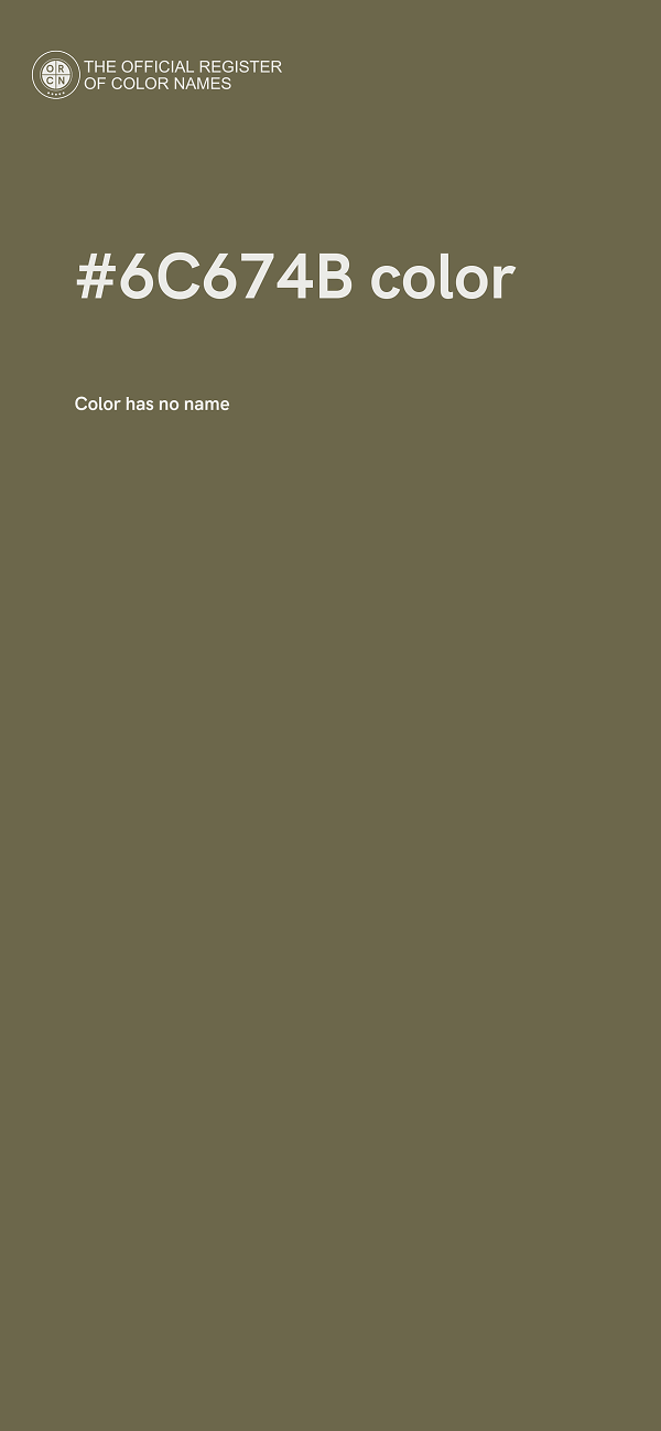 #6C674B color image