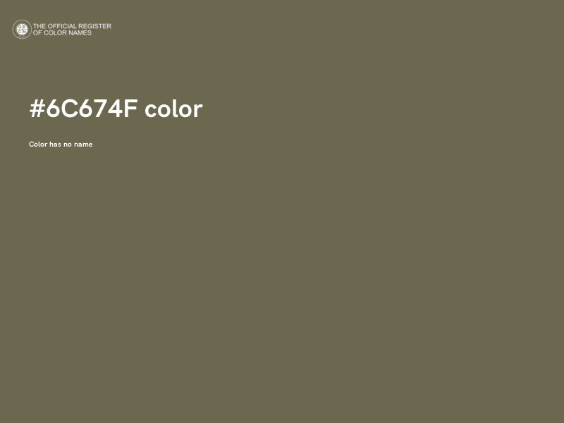 #6C674F color image