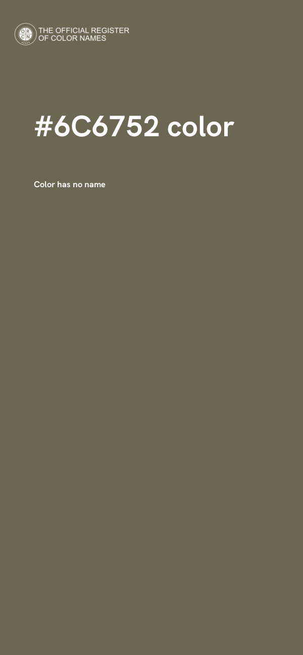 #6C6752 color image
