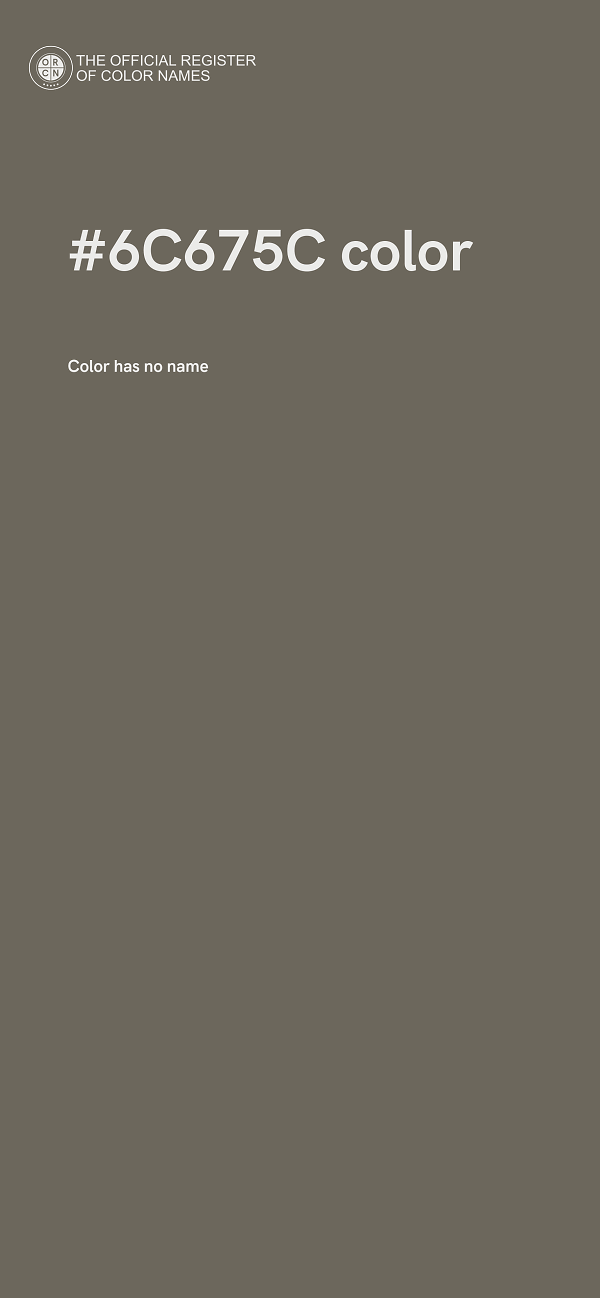 #6C675C color image