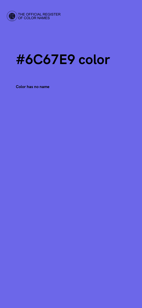 #6C67E9 color image