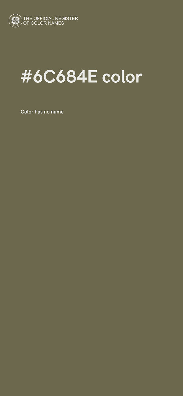 #6C684E color image