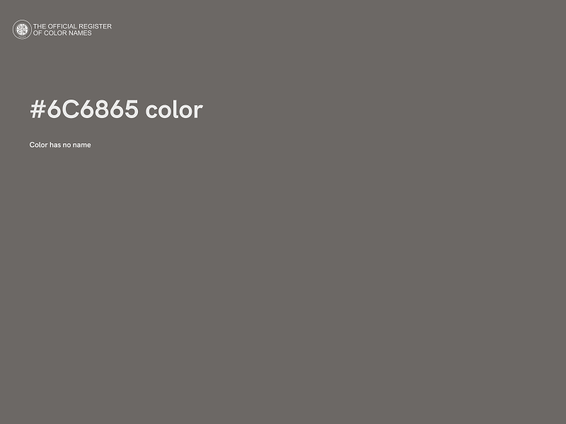 #6C6865 color image