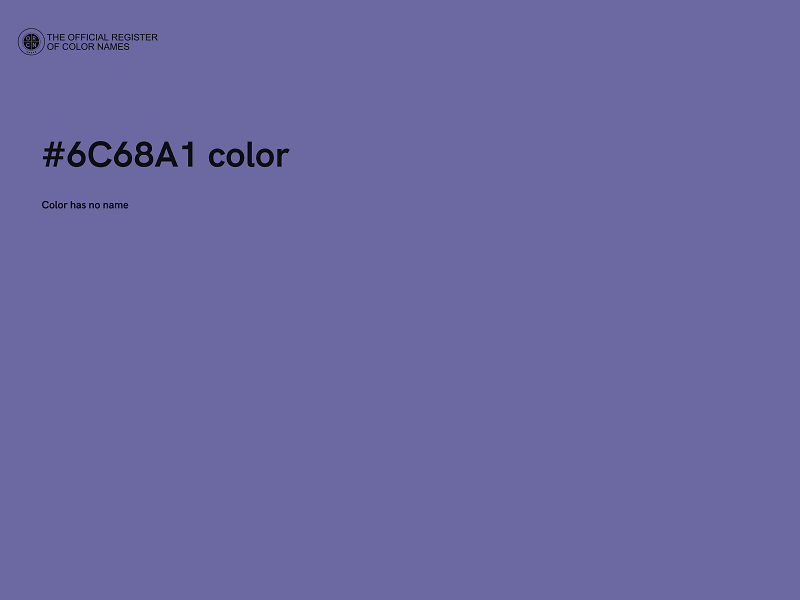 #6C68A1 color image