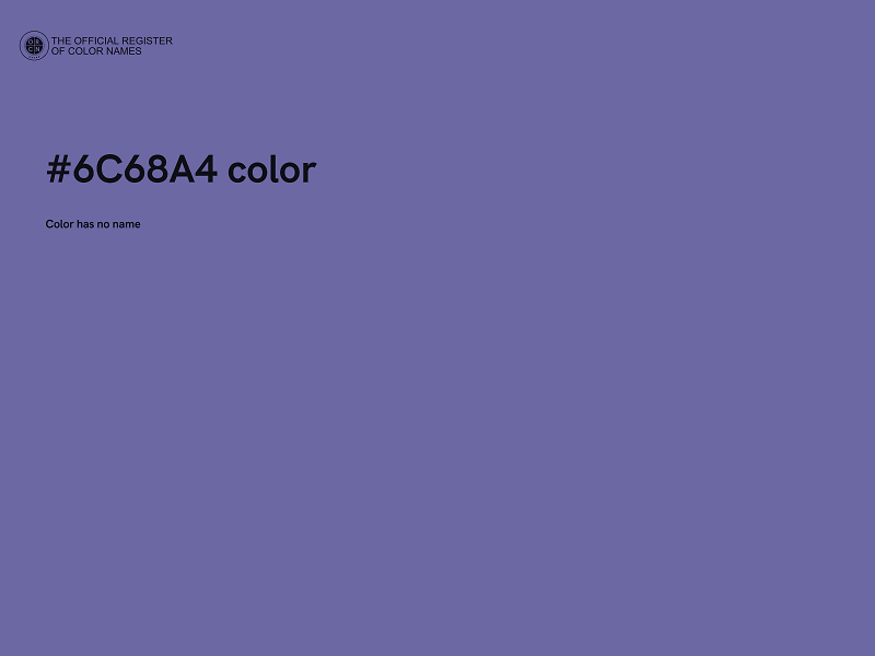 #6C68A4 color image