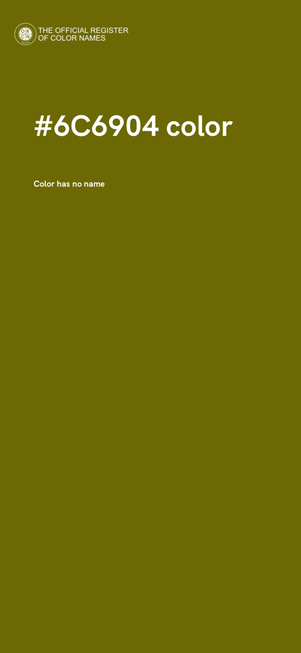 #6C6904 color image