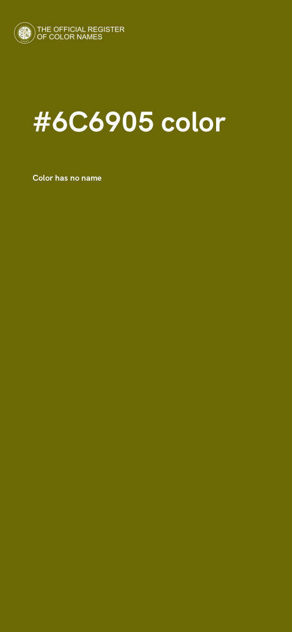 #6C6905 color image