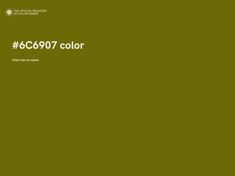 #6C6907 color image
