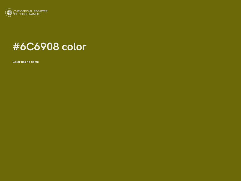 #6C6908 color image