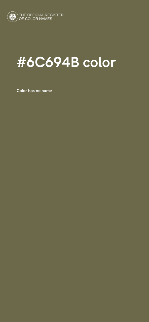 #6C694B color image