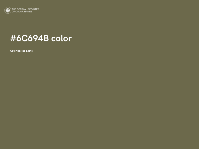 #6C694B color image
