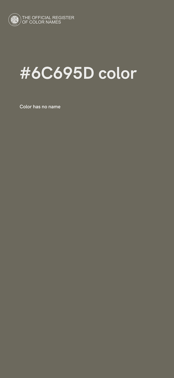 #6C695D color image
