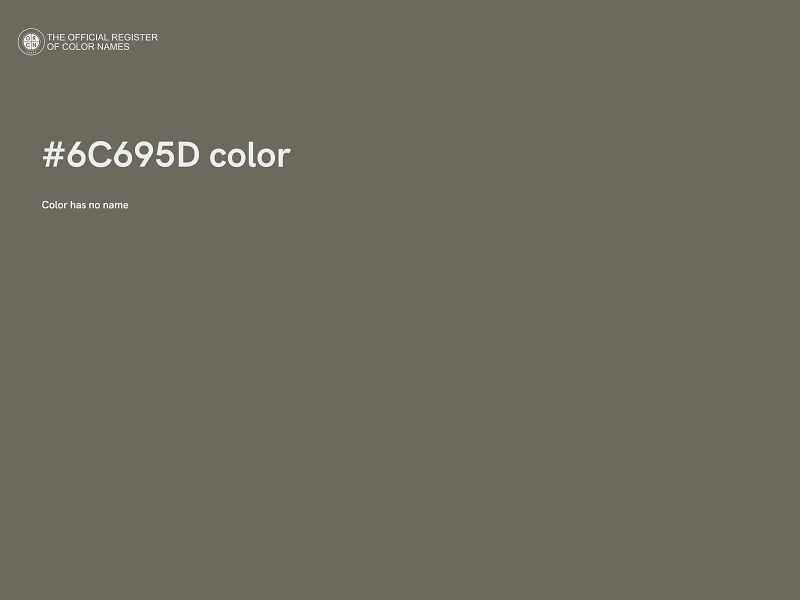 #6C695D color image