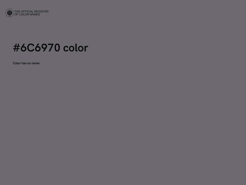 #6C6970 color image