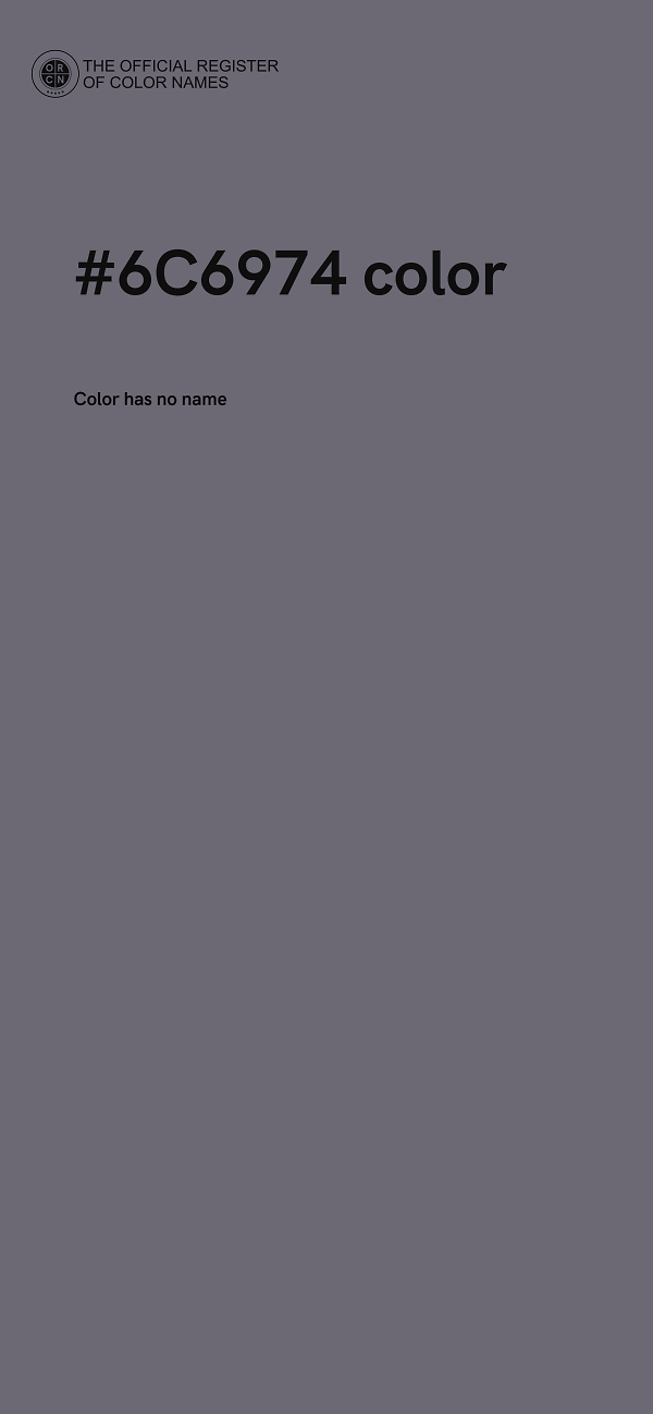 #6C6974 color image