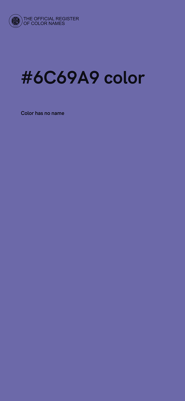 #6C69A9 color image