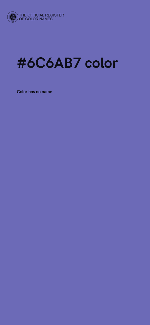 #6C6AB7 color image