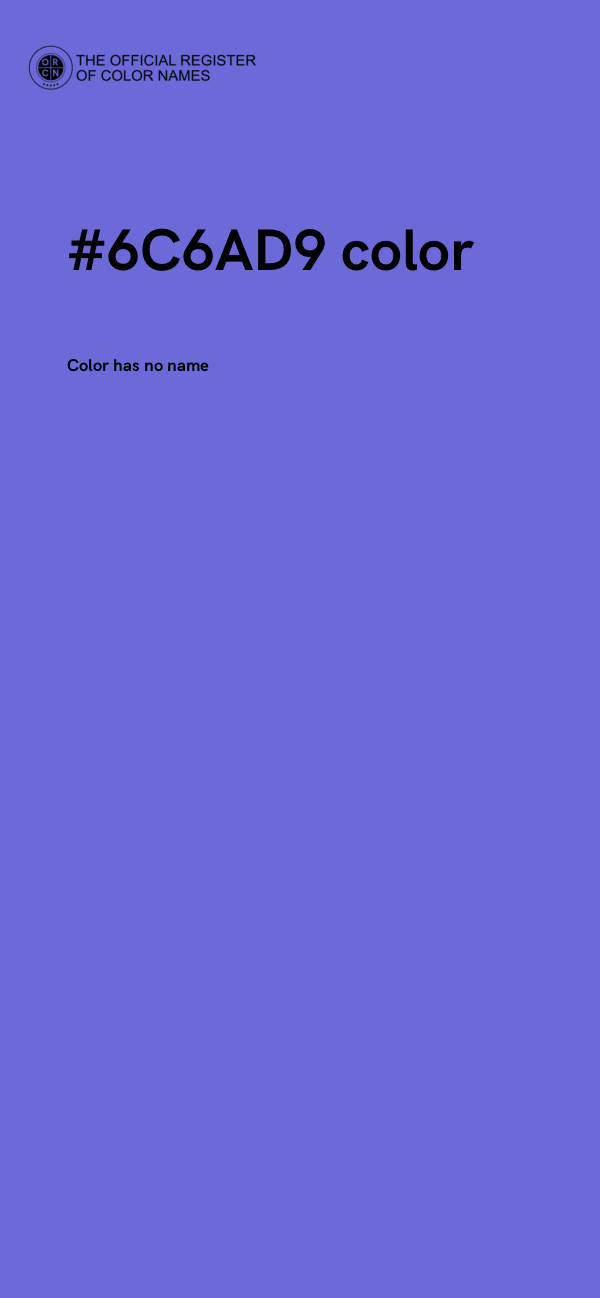 #6C6AD9 color image