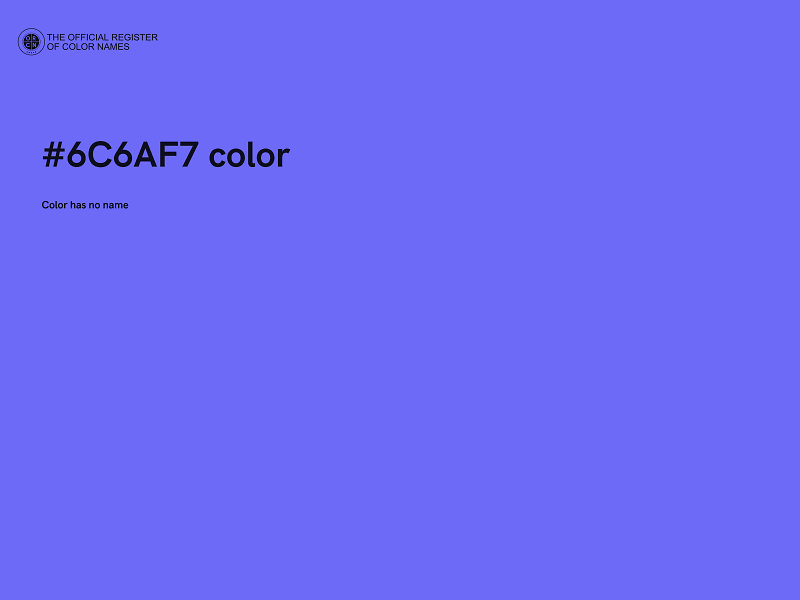 #6C6AF7 color image