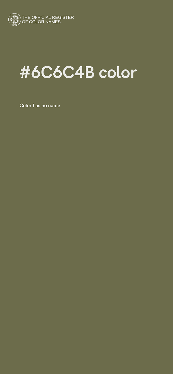 #6C6C4B color image