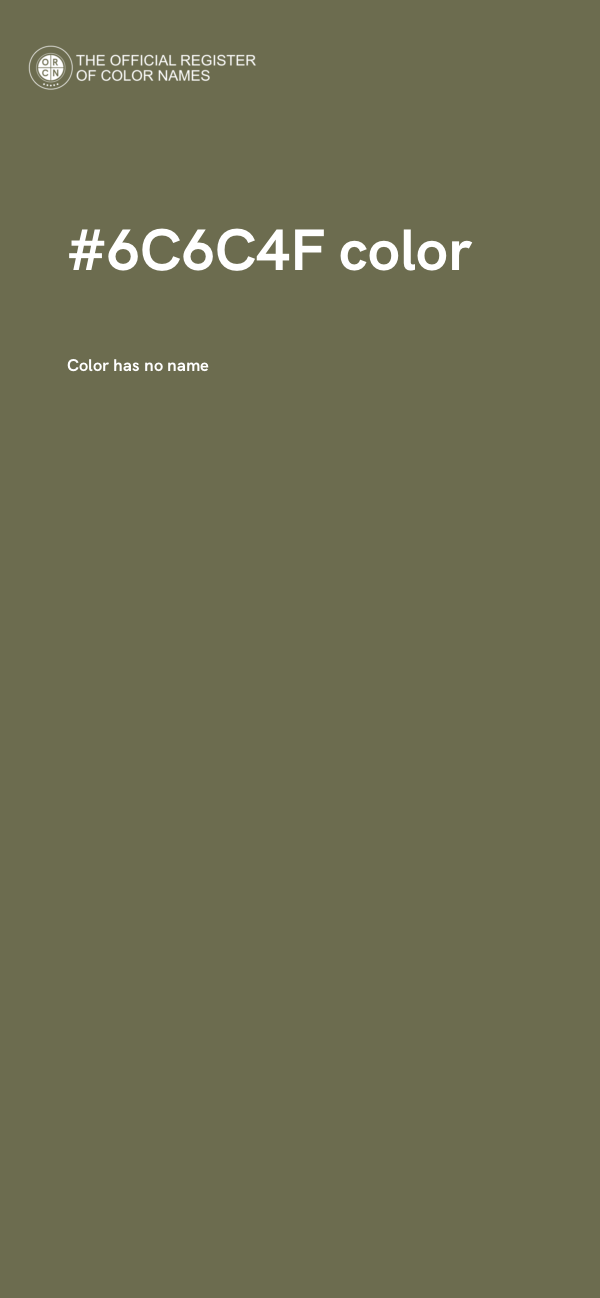 #6C6C4F color image