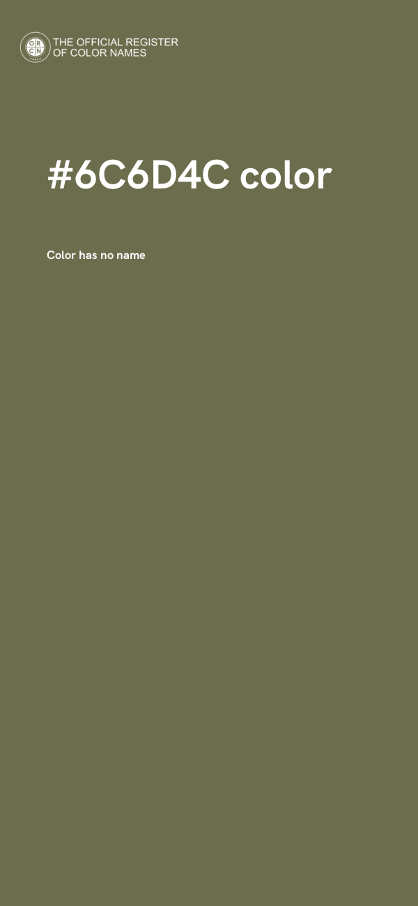 #6C6D4C color image