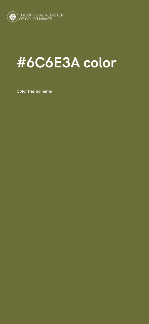 #6C6E3A color image