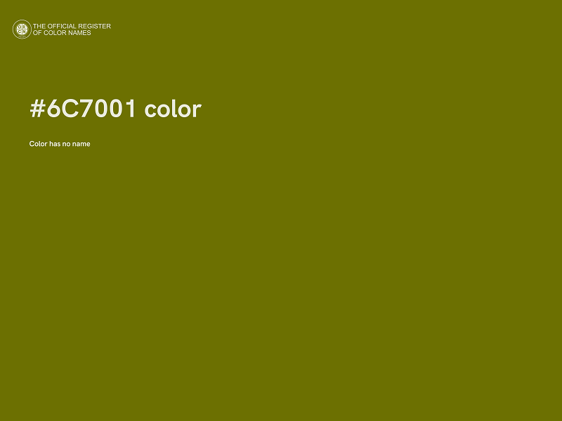 #6C7001 color image