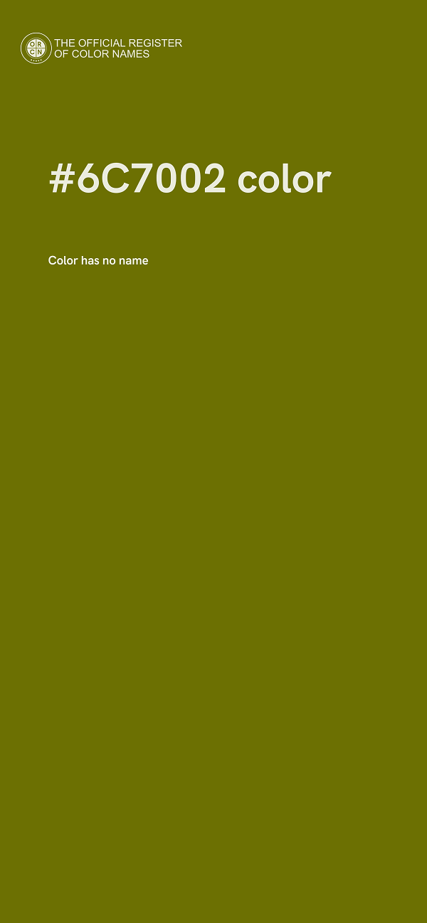 #6C7002 color image