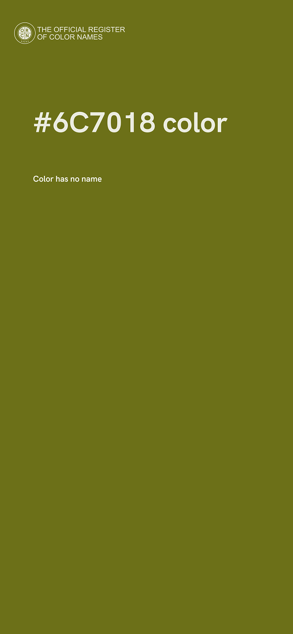 #6C7018 color image