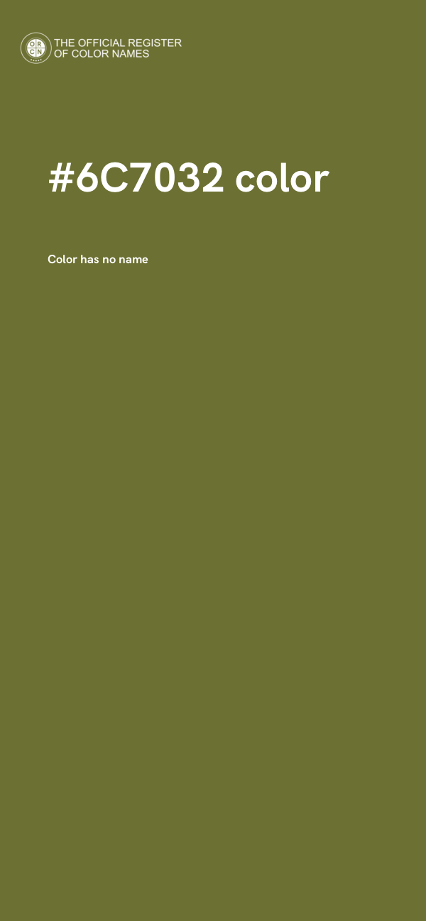 #6C7032 color image