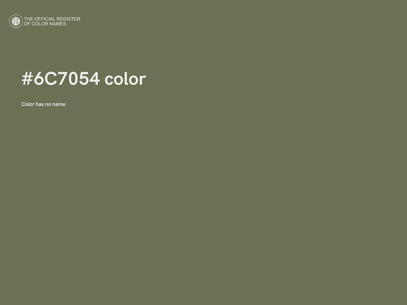 #6C7054 color image