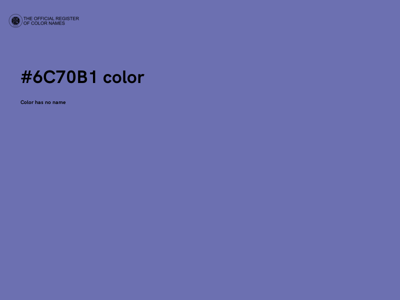 #6C70B1 color image