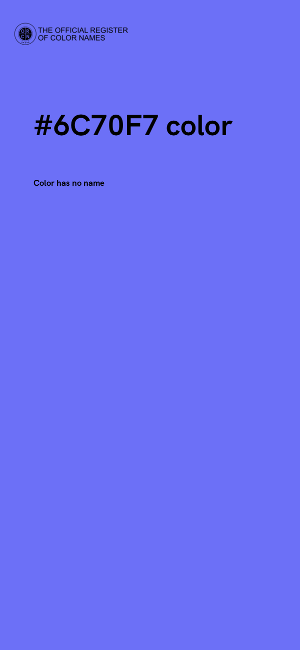 #6C70F7 color image
