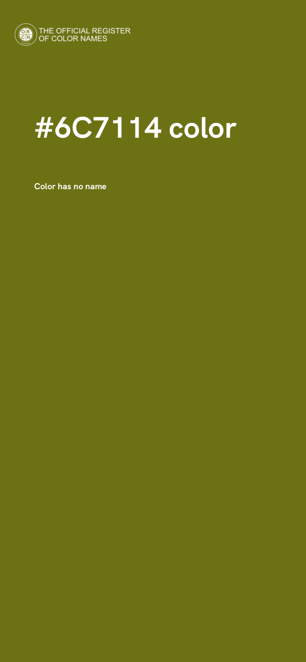 #6C7114 color image