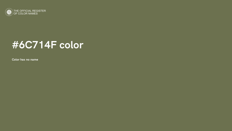 #6C714F color image