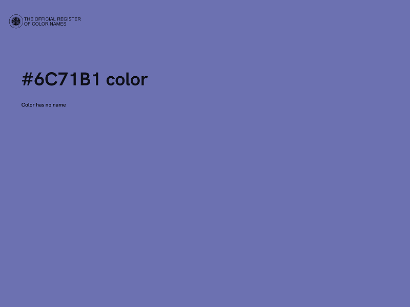 #6C71B1 color image