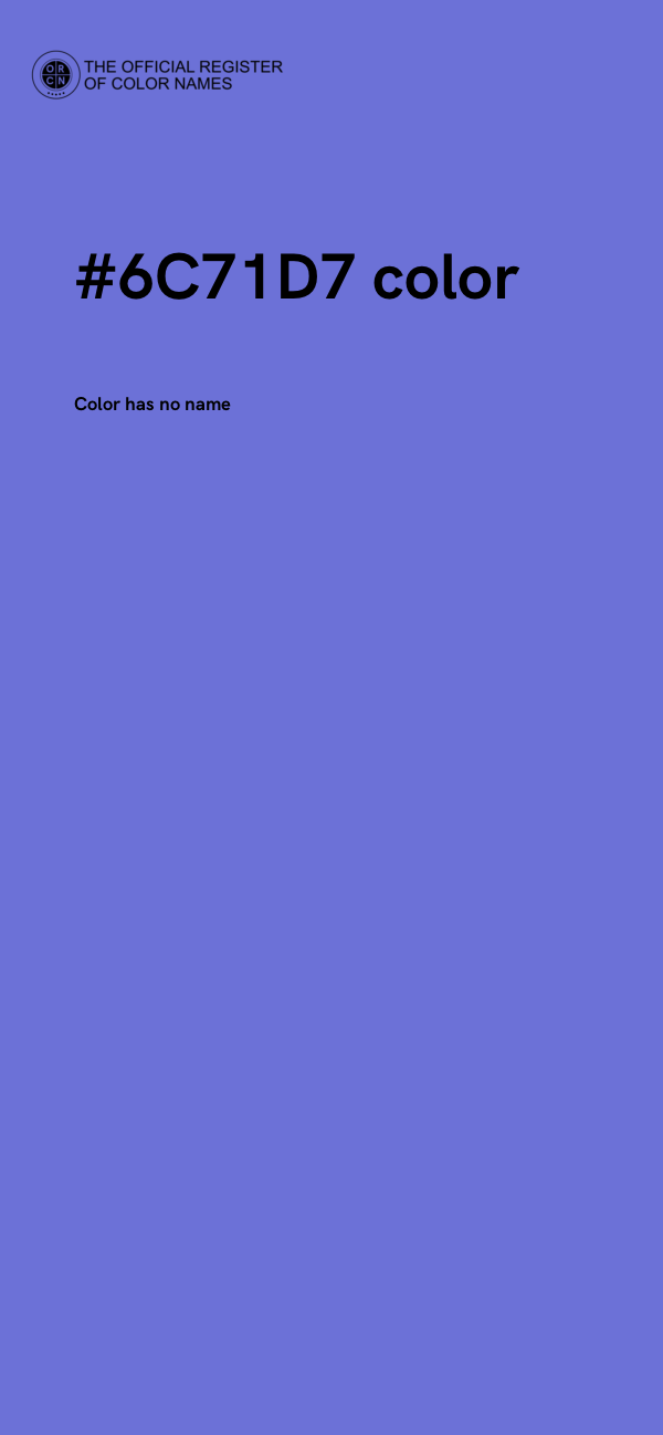 #6C71D7 color image