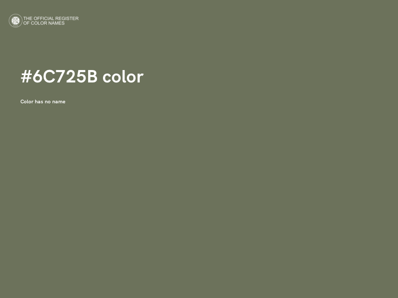 #6C725B color image