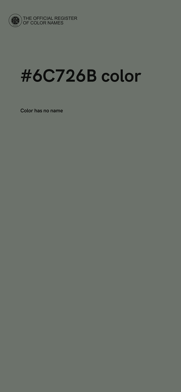 #6C726B color image