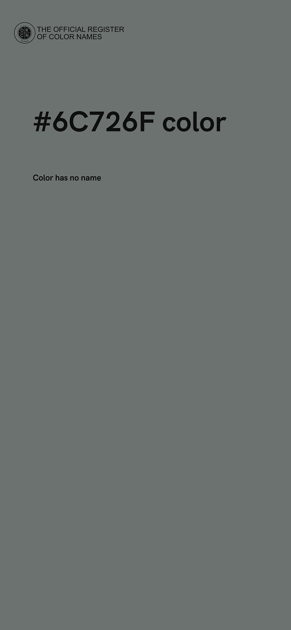 #6C726F color image