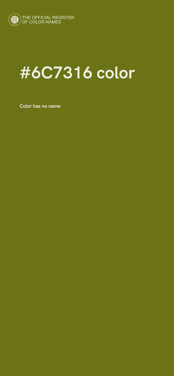 #6C7316 color image