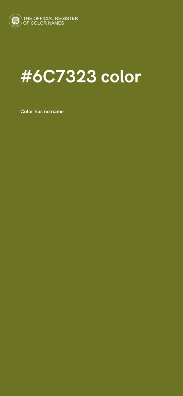 #6C7323 color image
