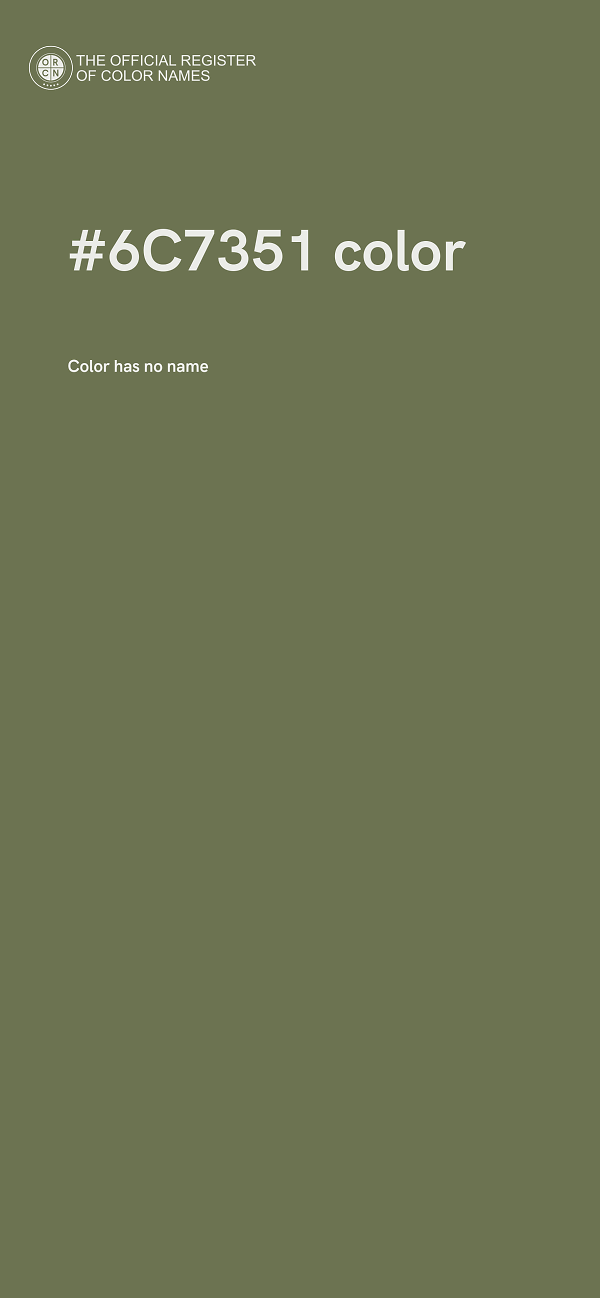 #6C7351 color image