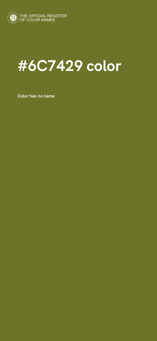 #6C7429 color image