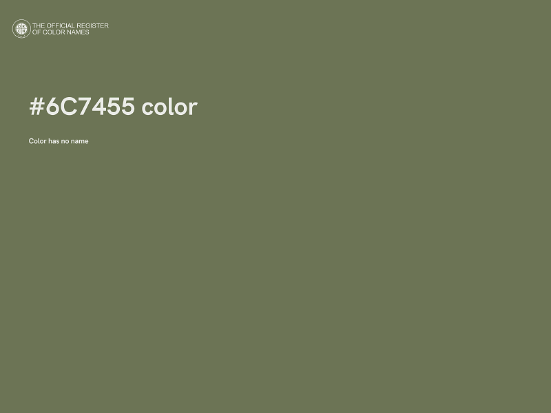 #6C7455 color image