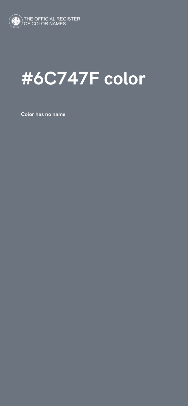#6C747F color image
