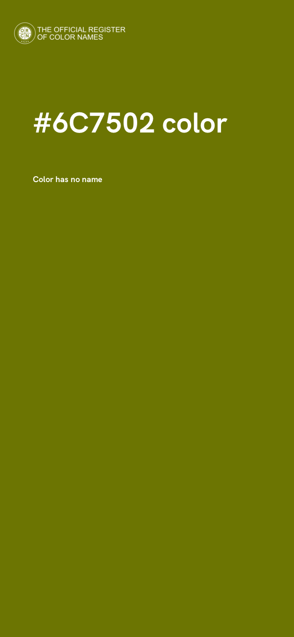 #6C7502 color image