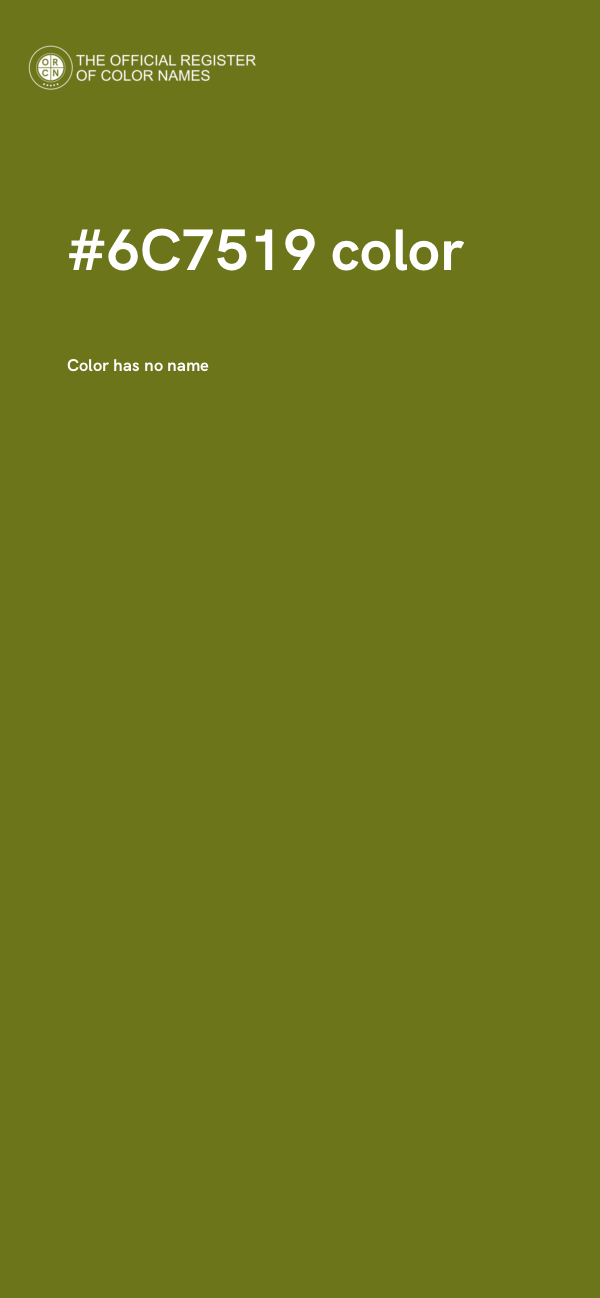 #6C7519 color image
