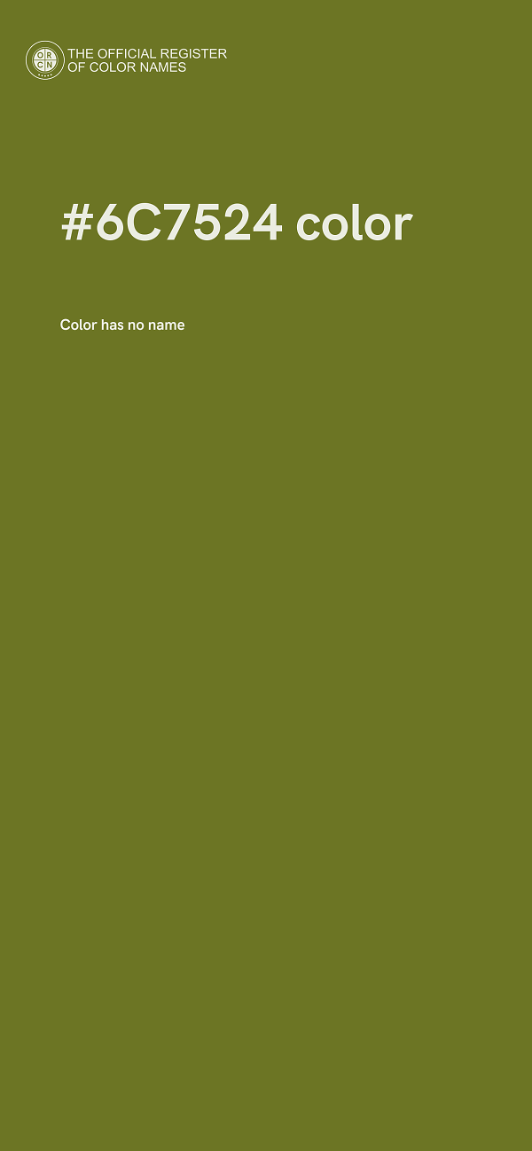 #6C7524 color image